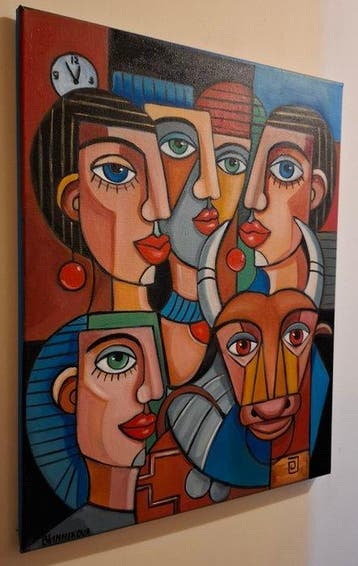Olena Blinnikova (1963) - Oil painting-O Guardião da