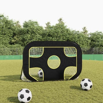 vidaXL Voetbaldoel met doelwit 120x80x80 cm polyester, Verzenden