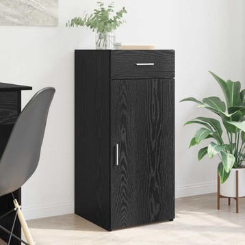 vidaXL Opbergkast Zwarte Eik 40 x 42,5 x 93 cm Geconstrueerd, Huis en Inrichting, Kasten | Dressoirs, Verzenden, Nieuw