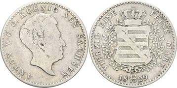 1/3 taler, daalder 1829, Sachsen-kurlinie ab 1547 (albert..., Verzenden, België