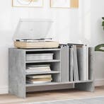 vidaXL Platenkast met plank Beton Grijs 78,5 x 35 x 45 cm, Verzenden, Nieuw