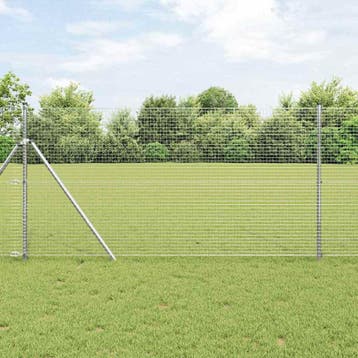 vidaXL gelast draadhek met grondbevestiging 50 x 1 m, Verzenden