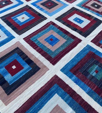 Designer Kelim - inutilisé - Tapis - 341 cm - 248 cm