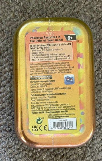 1 Box - Pokémon TCG Scarlet & Violet 151 Mini Tin: Arcanine, Hobby en Vrije tijd, Verzamelkaartspellen | Pokémon, Nieuw