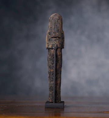 Oude Egypte, houten funeraire shabti - 20.5 cm