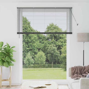 vidaXL Venetiaanse jaloezieën Donkergrijs 220 x 155 cm, Huis en Inrichting, Stoffering | Gordijnen en Lamellen, Verzenden, Nieuw