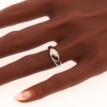 Ring - 18 karaat Witgoud - Diamant - Vintage NOS uit de