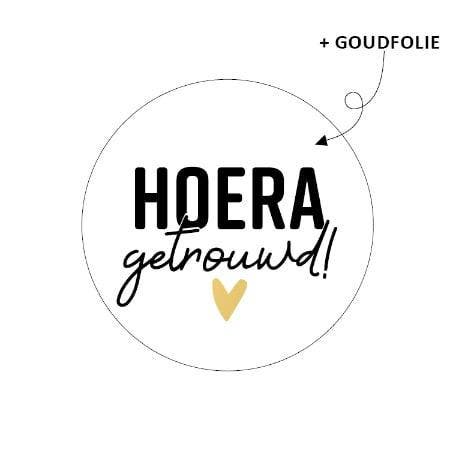10x sluitzegel Hoera getrouwd (Stickers), Hobby en Vrije tijd, Stickers en Plaatjes, Meerdere stickers, Nieuw, Ophalen of Verzenden