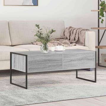vidaXL Salontafel Grijs Sonoma 100 x 46 x 40 cm Bewerkt hout, Verzenden