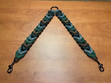 Leren duo honden riem grey/green/black/brown, Ophalen of Verzenden, Nieuw