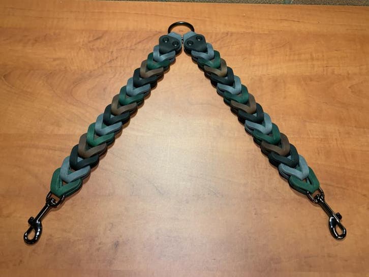 Leren duo honden riem grey/green/black/brown, Auto-onderdelen, Overige Auto-onderdelen, Nieuw, Ophalen of Verzenden