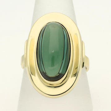 Sans prix de réserve - Bague - 14 carats Or jaune Calcédoine