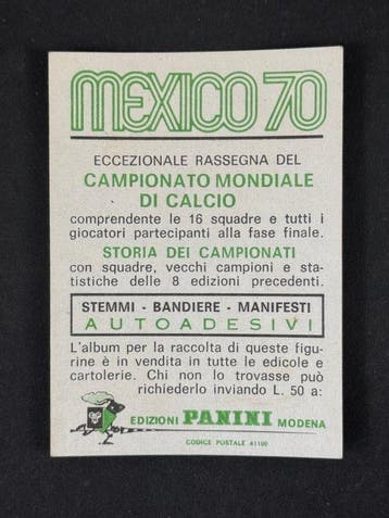 1970 Panini Mexico 70 World Cup, - England: Jack Charlton -, Verzamelen, Nieuw