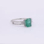 Zonder minimumprijs - Ring Platina - 2.02ct. tw. Smaragd -, Nieuw