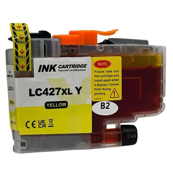 Huis-Merk  BROTHER LC-427 XLY + CHIP Yellow 51ml, Computers en Software, Printerbenodigdheden, Nieuw, Verzenden