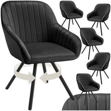 Draaibare fluwelen stoel Snug, gestoffeerd, Huis en Inrichting, Stoelen, Verzenden, Nieuw