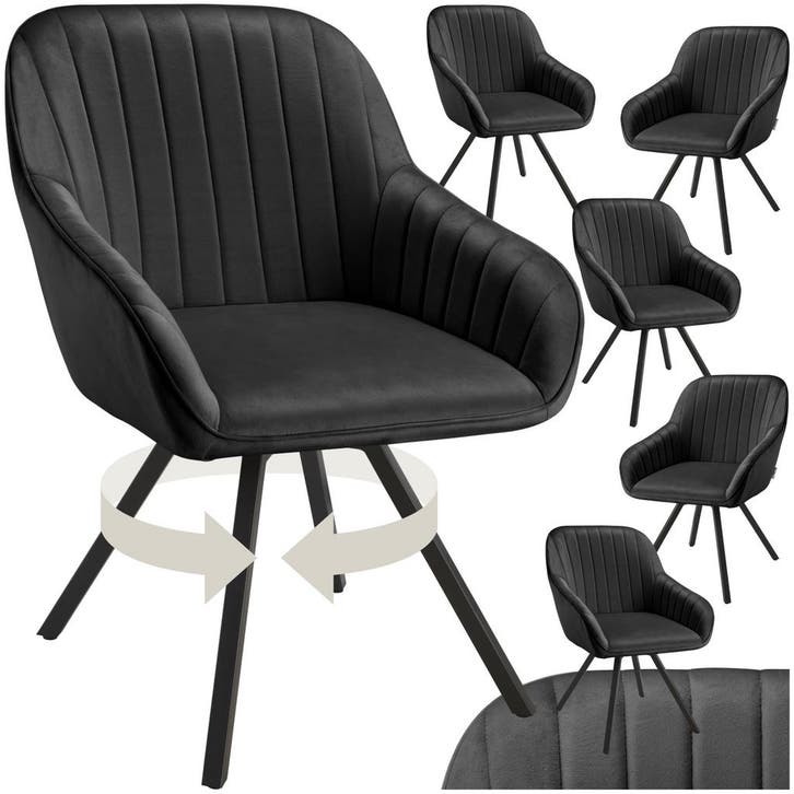 Draaibare fluwelen stoel Snug, gestoffeerd, Maison & Meubles, Chaises, Envoi
