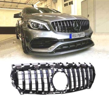 CALANDRE MERCEDES CLA W117 13-16 LOOK GTR NOIR BRILLANT, Verzenden