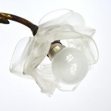 Wandlamp - Glas, geldig, Brons