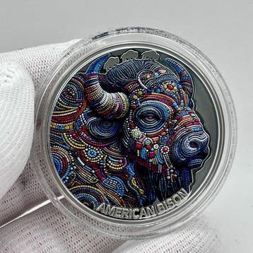 Kameroen. 2000 Francs 2025 - 2oz - American Bison - Silver