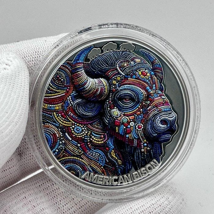 Kameroen. 2000 Francs 2025 - 2oz - American Bison - Silver, Postzegels en Munten, Munten | Europa | Niet-Euromunten