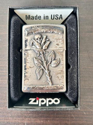 Zippo - J09-Rose met schedel - Zonder minimumprijs -, Nieuw
