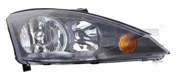 Ford Focus 2002-2004 Zwart Koplamp Rechts (Koplampen), Verzenden