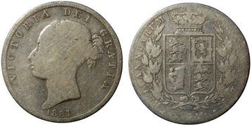 Verenigd Koninkrijk. Victoria. Florin-Half Crown 1858-1881
