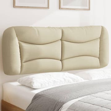 vidaXL Hoofdbordkussen Hvar 140 cm stof crèmekleurig, Verzenden