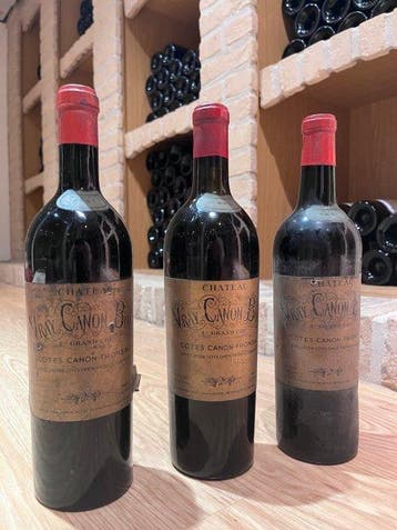 1961 Chateau Vray Canon Boyer - Fronsac - 3 Flessen (0.75, Verzamelen, Wijnen, Nieuw