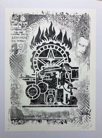 Shepard Fairey (OBEY) (1970) - Printing Press Stencil Series