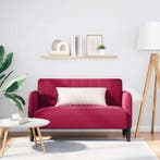 vidaXL Loveseat bank / zetel 109 cm fluweel wijnrood, Huis en Inrichting, Zetels | Zetels, Verzenden, Nieuw