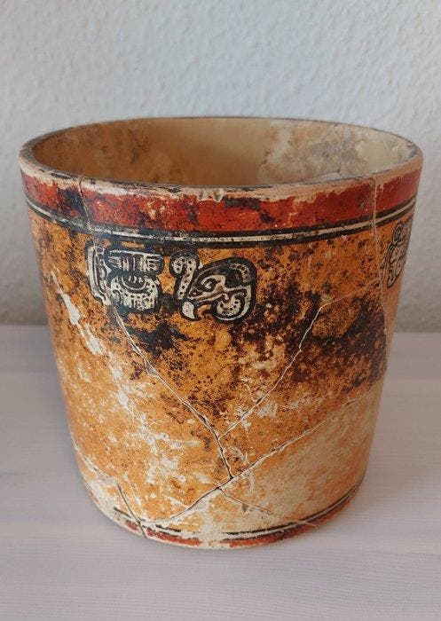 Maya Chama Vase, 600-900 n.Chr., TL getest - 16 cm, Verzamelen, Mineralen en Fossielen