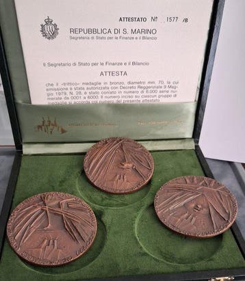 San Marino. Medaglie celebrative in bronzo anno 1979 (Zonder