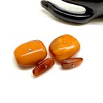 Opmerkelijke oude manchetknopen met natuurlijk Baltisch, Verzamelen