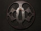 Daito Sparrow Sukashi Tsuba : C5-396 - Smeedijzer - Japan -