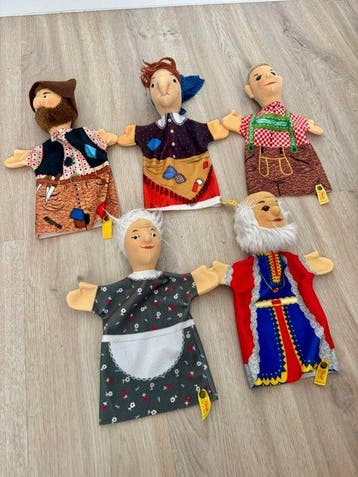 Steiff - Speelgoed Steiff - Toy Hand Puppet - Lot of 5 x