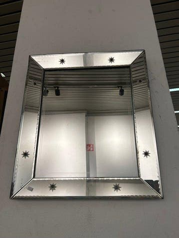Schouwspiegel - Glas - Venetiaanse wandspiegel, Antiek en Kunst
