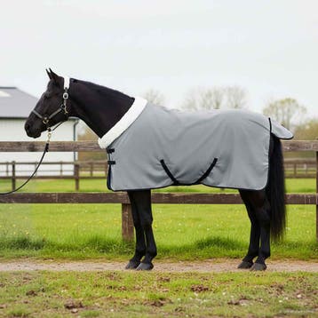 vidaXL Paardendeken Volledig Lichtgrijs 115 cm Polar fleece, Verzenden, Nieuw