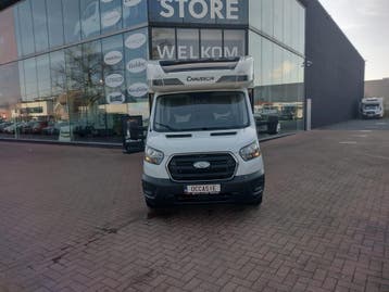 Chausson First Line 788 weinig km en hef- en queensbed 87828, Caravanes & Camping, Half-integraal