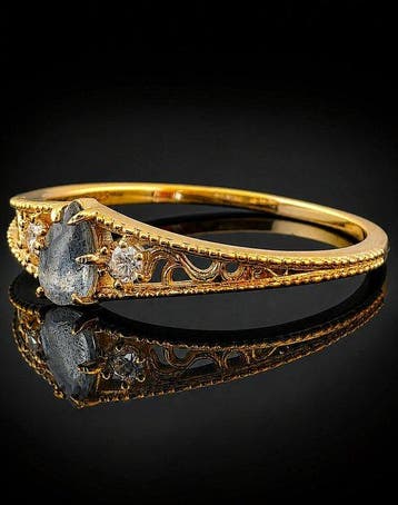 Blauwe Flash Labradoriet Ring - 925 Sterlingzilver -