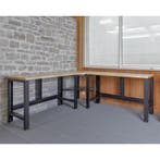 Werkbank hoekopstelling met hardhouten werkblad OPRUIMING, Ophalen of Verzenden