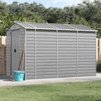 vidaXL Tuinhuis Lichtgrijs 191x300x198 cm Gegalvaniseerd, Tuin en Terras, Verzenden, Nieuw