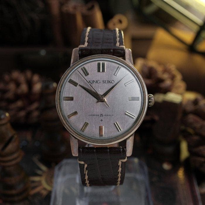 Seiko - King Seiko 14k GOLD-FILLED - Zonder minimumprijs -, Handtassen en Accessoires, Horloges | Antiek