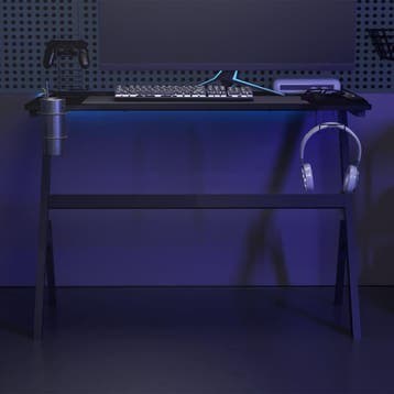 vidaXL Gamingbureau met Y-vormige poten LED 110x60x75 cm, Verzenden