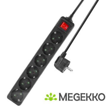 ACT AC2465 power uitbreiding 3 m 6 AC-uitgang(en) Binnen, Verzenden, Nieuw
