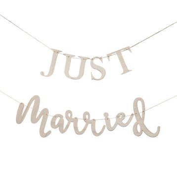 Slinger Just Married Hout 1,5m, Verzenden, Nieuw