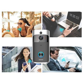 Deurbel met Camera en WiFi - Intercom Draadloze Smart Home, Huis en Inrichting, Deurbellen, Verzenden, Nieuw
