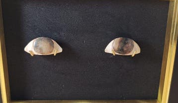 Oud-Egyptisch Een paar oude Egyptische begrafenis-inlegogen