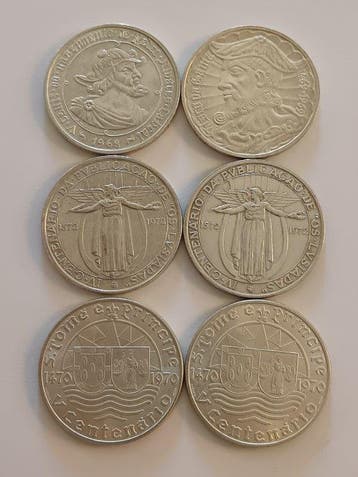 Portugal. 50 Escudos 1968/1972 (6 monete)
